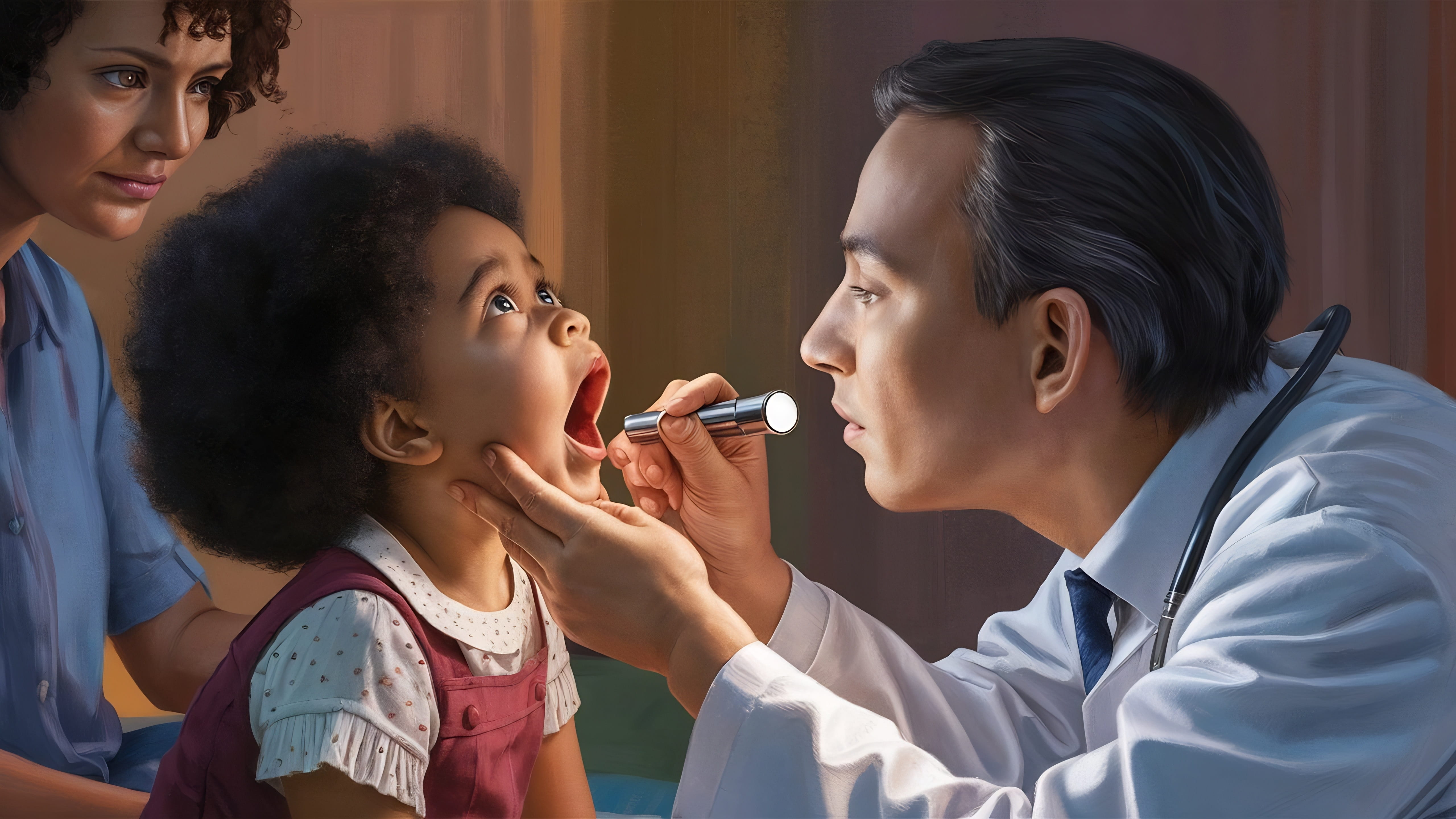 pediatric oral examination child clinic visit